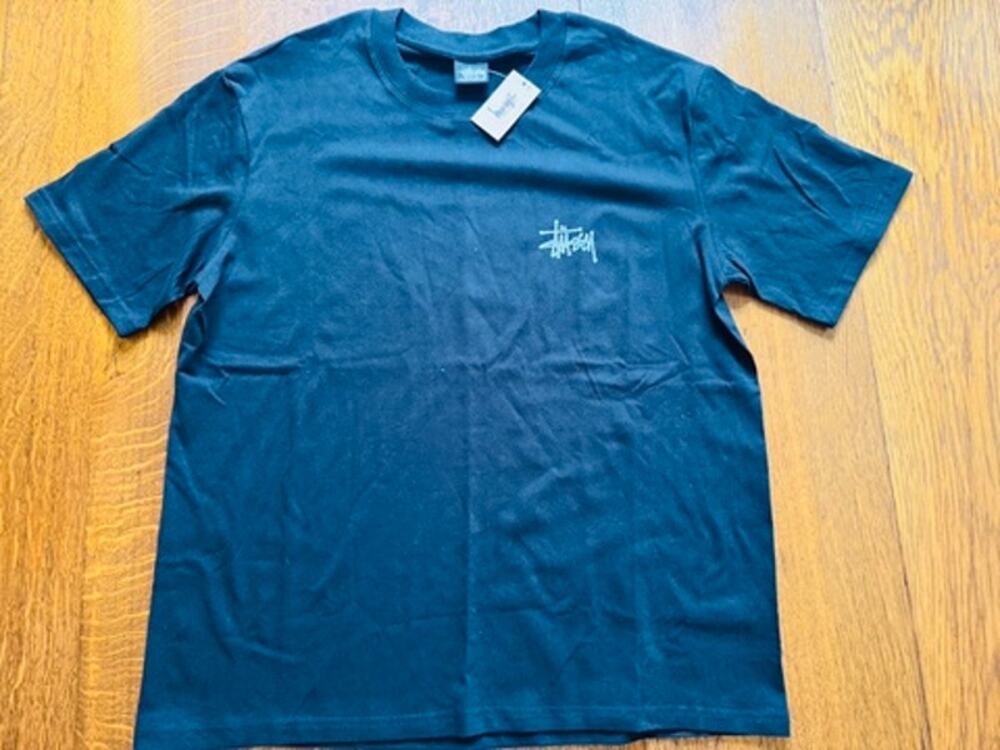 NWT Stussy Basic Logo Tee LARGE in Black